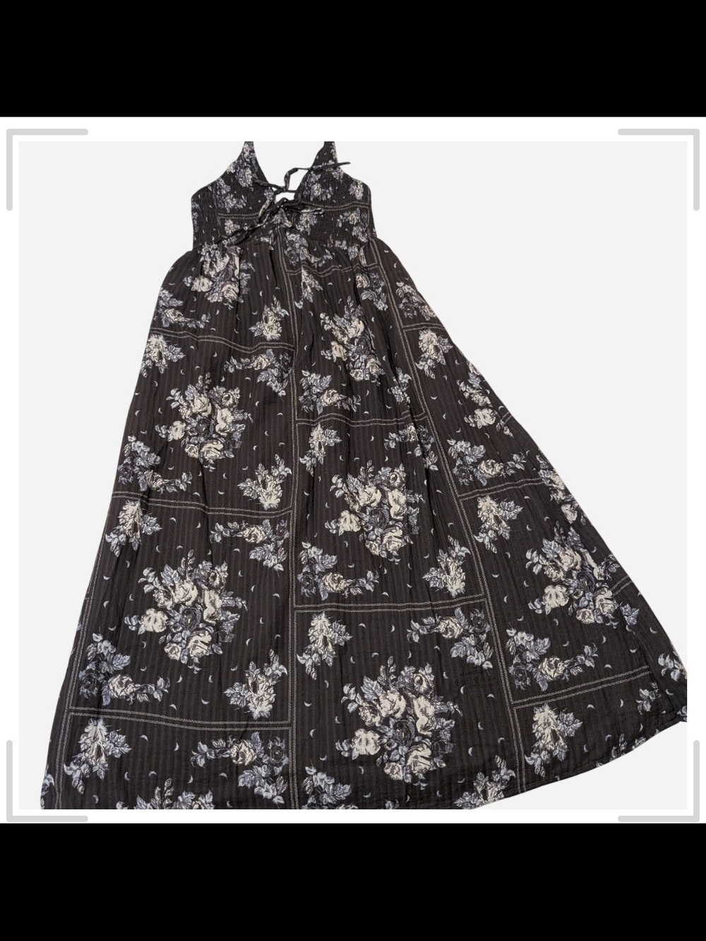 Universal Thread Navy Blue Floral Halter Maxi Dress - Picture 4 of 11